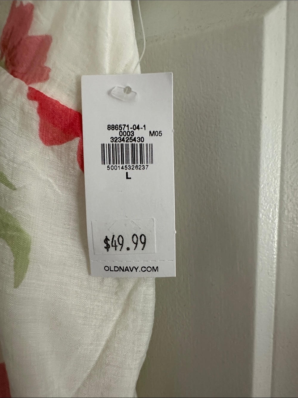 Old Navy Cream Floral Ruffle Dress - Picture 2 of 3